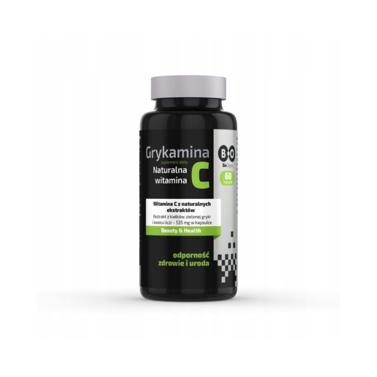 BioOrganic Grykamina Naturalna Witamina C 60 kapsułek