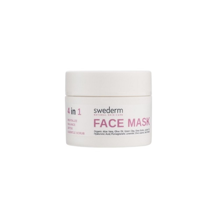 Swederm 4in1 Gesichtsmaske Revitalisierung, Balance, Reinigung und sanftes Peeling 100 ml