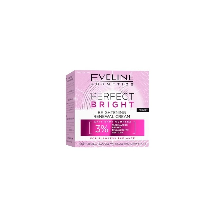 Eveline Perfect Bright rozjaśniająco-odmładzający Krem do twarzy na noc 50 ml