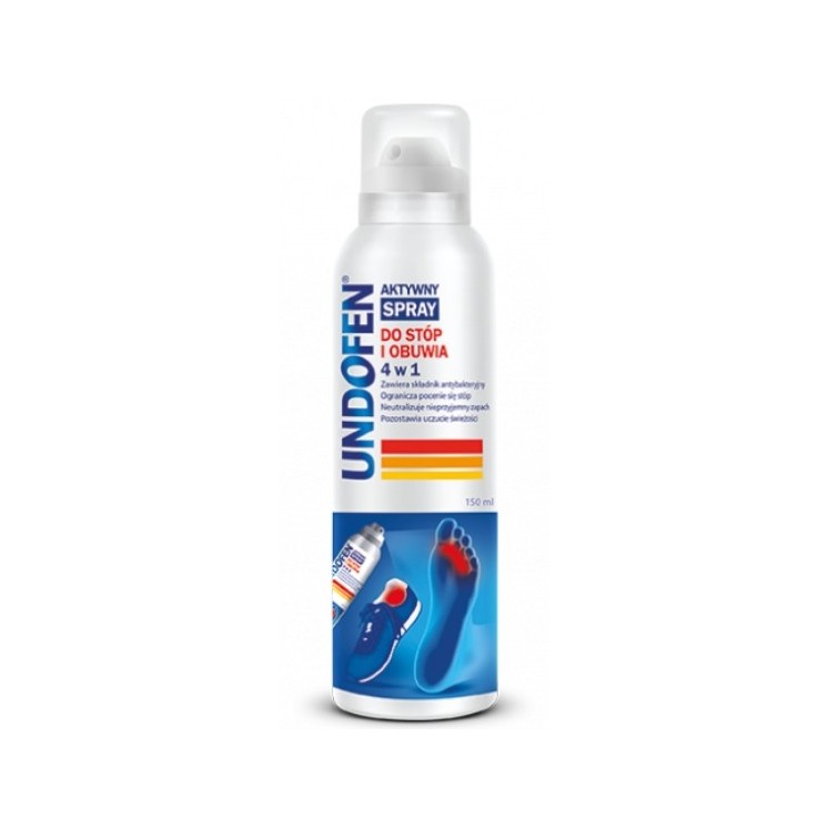Undofen active Voet- en schoenspray 4in1 150 ml