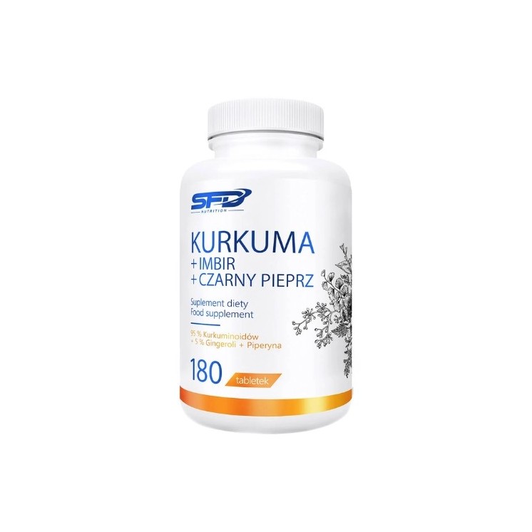 SFD Kurkuma + Imbir + Czarny pieprz 180 tabletek