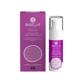 BasicLab Esteticus stimulating Peptide Serum for the face at night 15% peptide complex 30 ml
