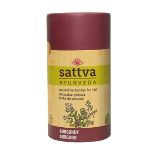 Sattva Ayurveda Naturalna ziołowa Farba do włosów Burgund 150 g