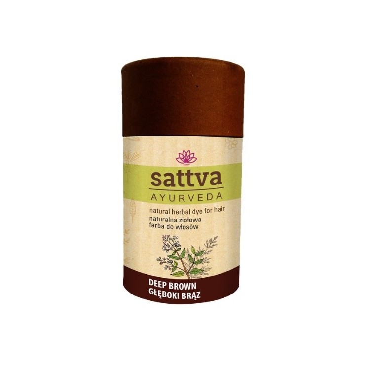 Sattva Ayurveda Natürliche Kräuter-Haarfarbe Dunkelbraun 150g
