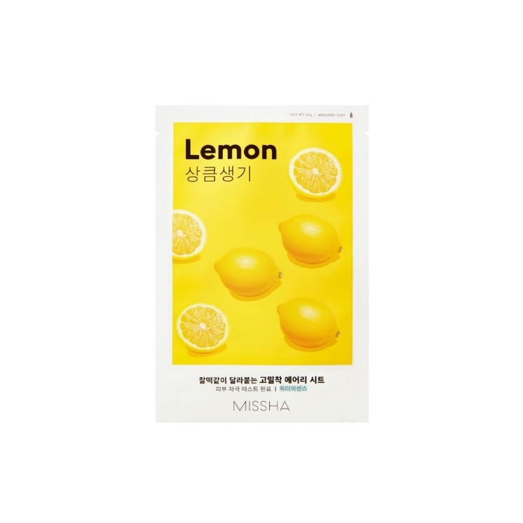 Missha Airy Fit Sheet Mask Lemon hydraterend sheetmasker 19 g