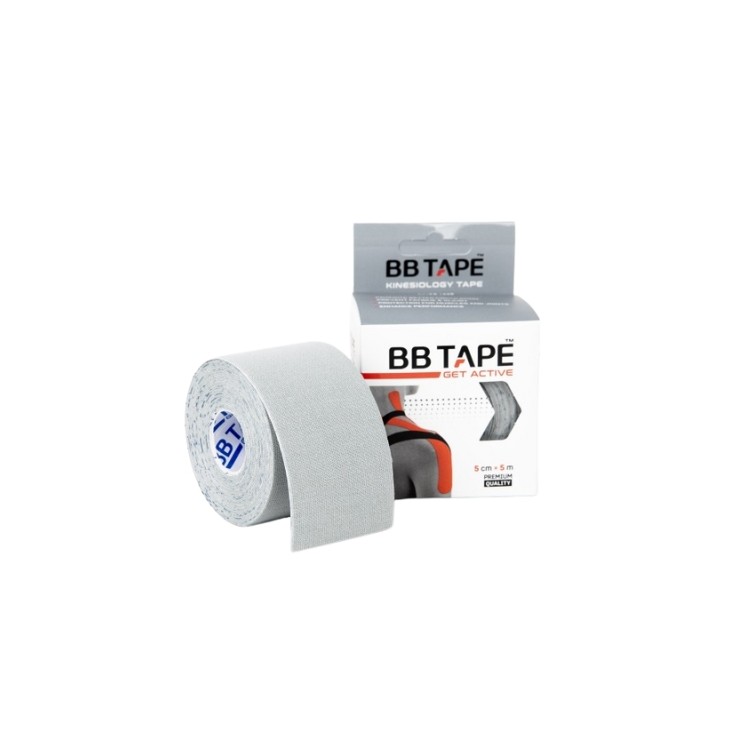 BB Tape Kinesiologie Tape Plain Grey 1 Stück