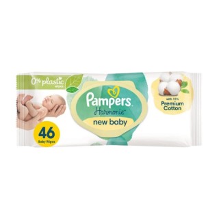 Pampers Harmonia New Baby Vochtige Doekjes 46 stuks.