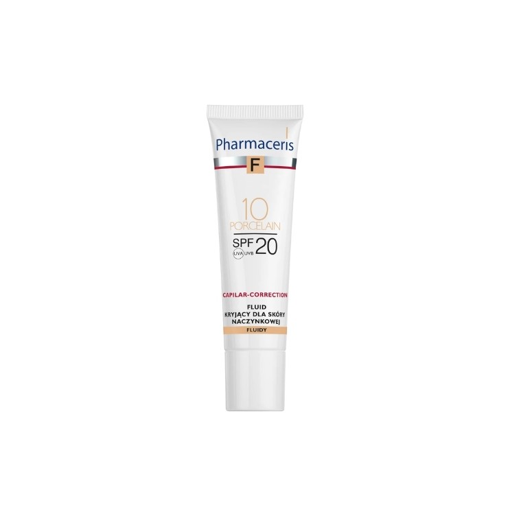 Pharmaceris F Capilar-Correction Abdeckfluid für Gefäßhaut SPF20 /10/ Porcelain 30 ml