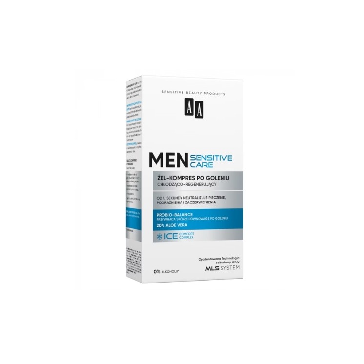 AA Men Sensitive Aftershave Gel-Compress Cooling-Regenerating 100 ml