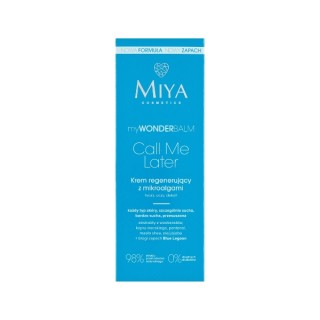 Miya Cosmetics myWONDERbalm regenerating Face cream with microalgae Call Me Later 75 ml