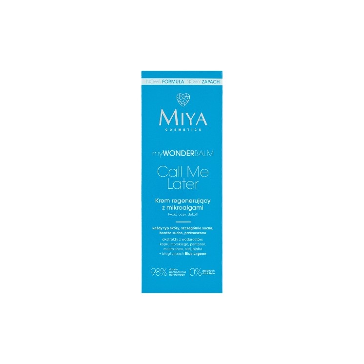 Miya Cosmetics myWONDERbalm regenererende gezichtscrème met microalgen Call Me Later 75 ml