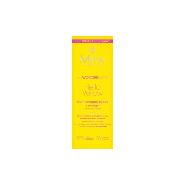 Miya Cosmetics myWONDERbalm Energizing Face Cream mit mango Hello Yellow 75 ml