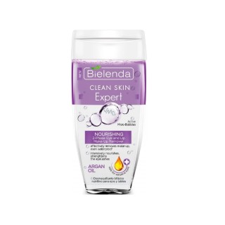 Двофазний живильний засіб для зняття макіяжу з очей Bielenda Clean Skin Expert з аргановою олією 150 мл