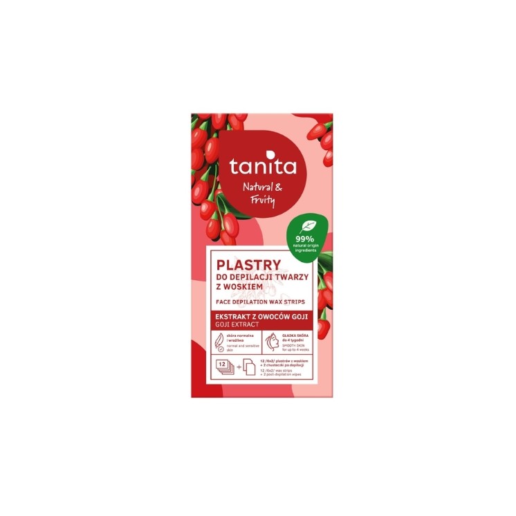 Tanita Natural &Fruity Goji Wax Gezichtsontharingsstrips 12 stuks