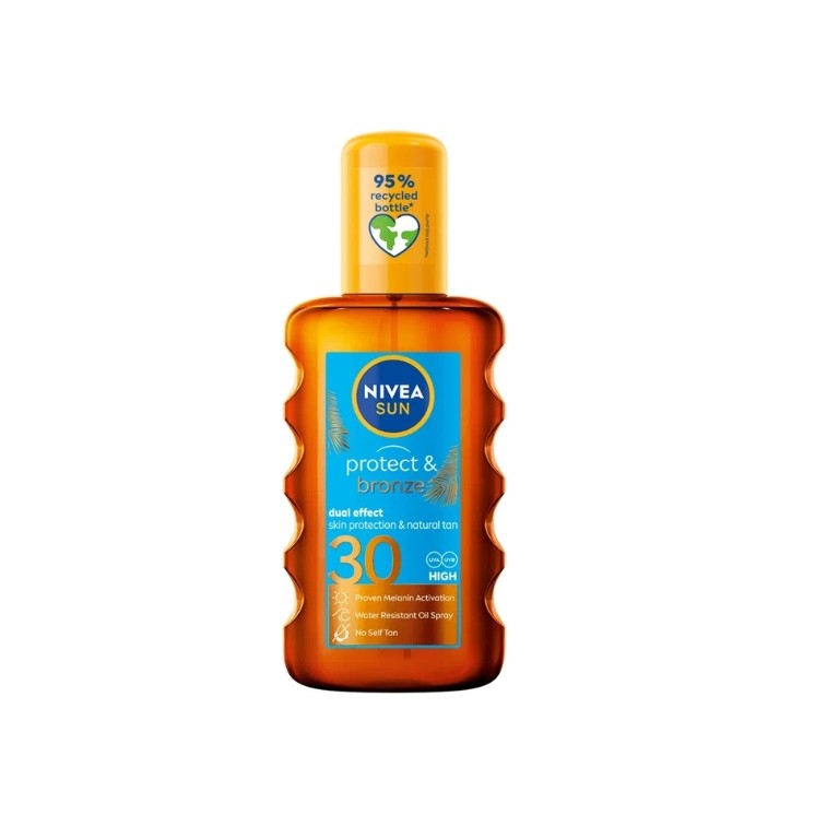 Nivea Sun Protect& Bronze Zonnebrandspray Activerende Natuurlijke Bruining SPF30 200 ml
