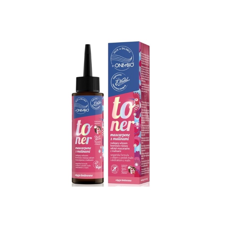 OnlyBio Hair in Balance x Wedel Hair Toner Mascarpone with Raspberries Ptasie Mleczko 100 ml