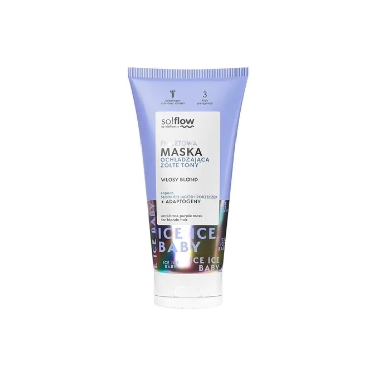 So!flow paars Verkoelend masker voor gele tinten voor blond haar 200 ml