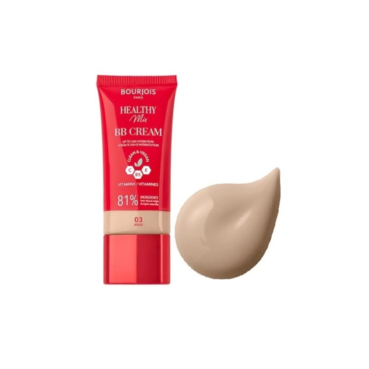 La BB Crème Légère Healthy Mix 03 Beige unifie le teint et donne au teint un aspect ego et éclatant.