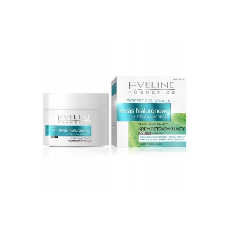 Eveline Intensively Moisturizing Face Cream Hyaluronic Acid + Green Tea 50 ml