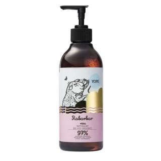 Gel douche naturel à la rhubarbe et à la rose YOPE 400 ml
