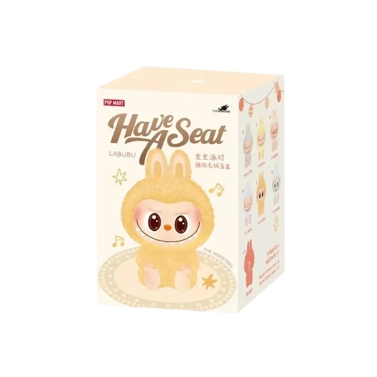 LABUBU Original Plüsch-Sitzanhänger Pop Mart Labubu The Monsters Have a Seat + QR-Code 1 Stk