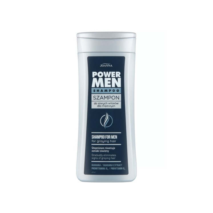 Joanna POWER MEN Shampoing pour cheveux gris 200 ml