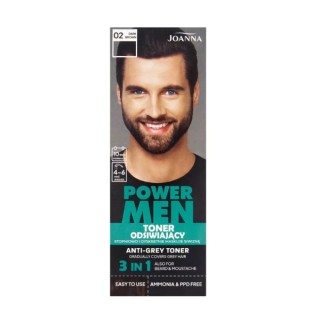 Joanna POWER MEN Verfrissende Toner /02 Dark Brown 80 g
