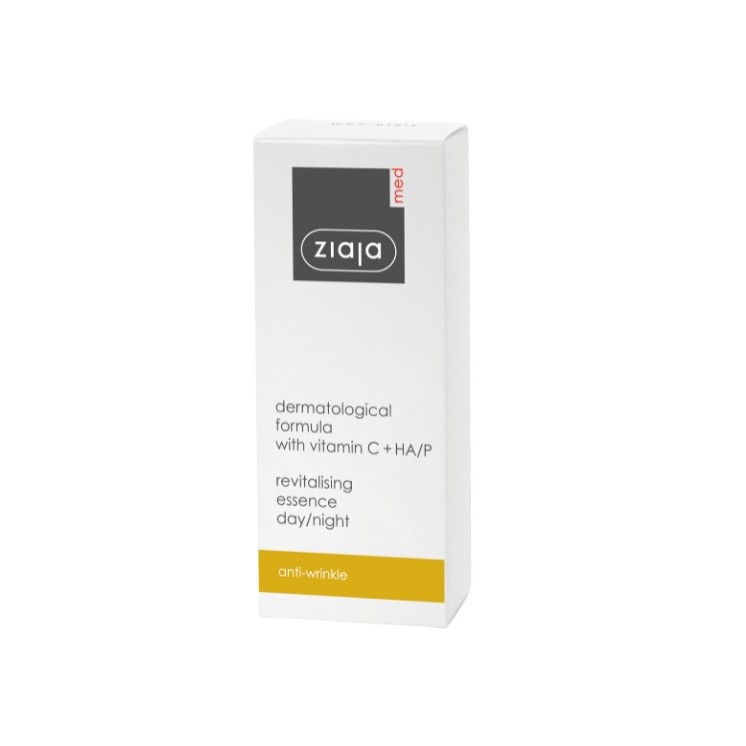 Ziaja Med Vitamine C + HA/P Behandeling Revitaliserende Gezichtsessence voor Dag en Nacht 30 ml