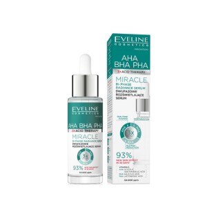 Eveline 3xAcid AHA BHA PHA Miracle Zwei-Phasen-Aufhellendes Gesichtsserum 30 ml