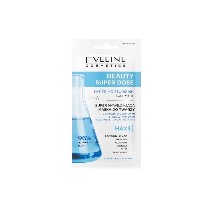 Eveline Beauty Super Dose Super Moisturizing Face Mask HAx3 8 ml