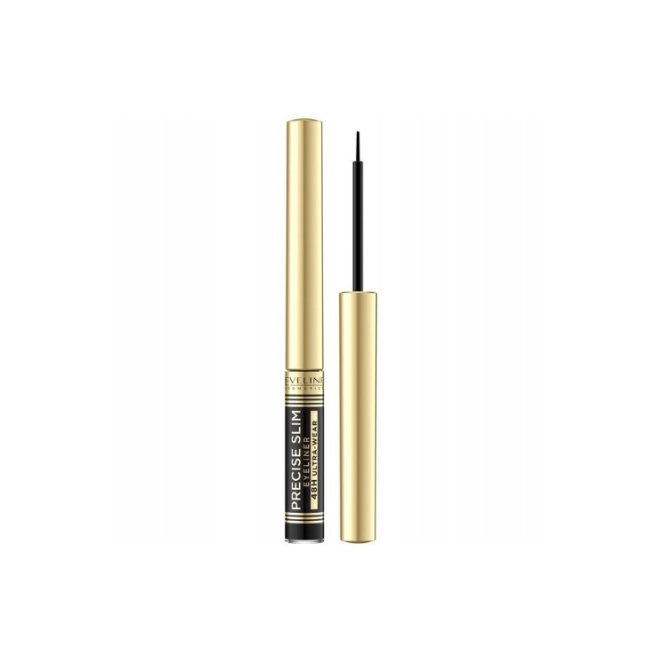 Рідка Eyeliner Eveline Precise Slim 48H Vinyl Black 2.8 мл