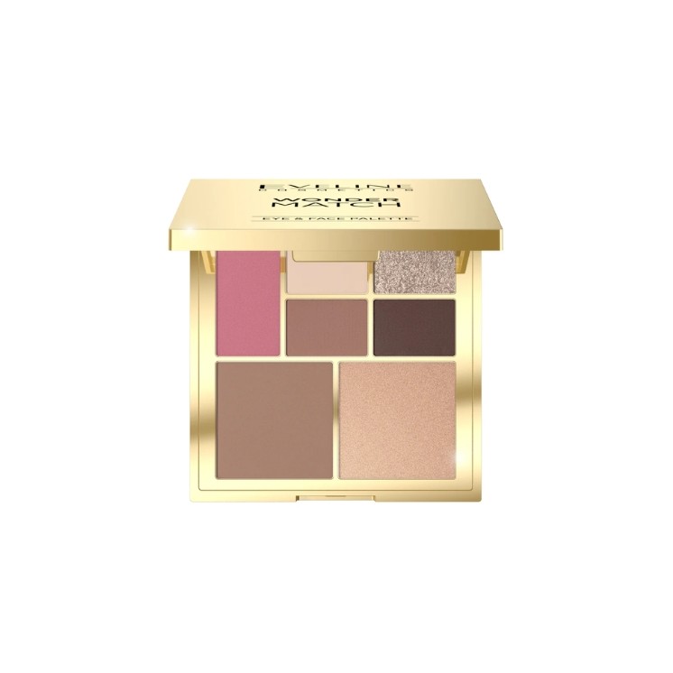 Palette de maquillage pour les yeux et contour du visage Eveline Wonder Match