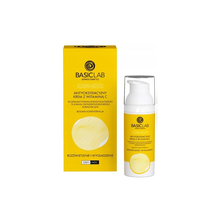 BasicLab Complementis Antioxidant Face Cream mit Vitamin C, reichhaltige Konsistenz, 50 ml