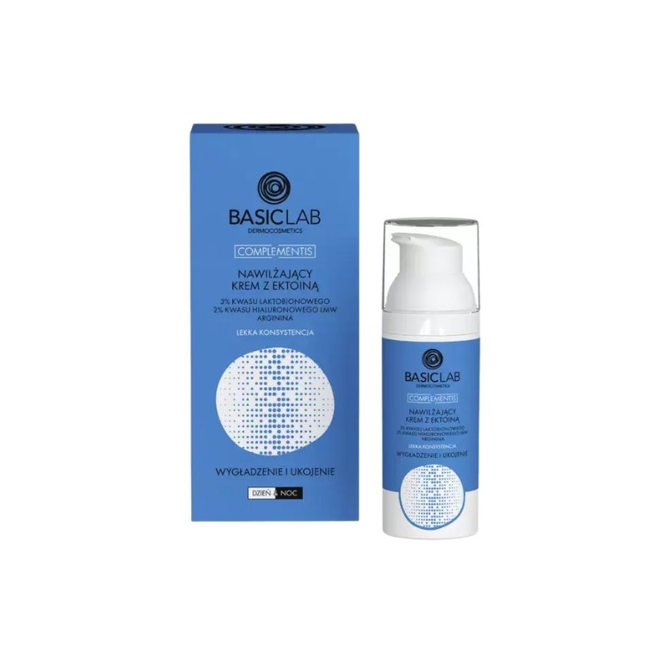 BasicLab Complementis hydraterende gezichtscrème met Ectoïne, lichte consistentie, 50 ml