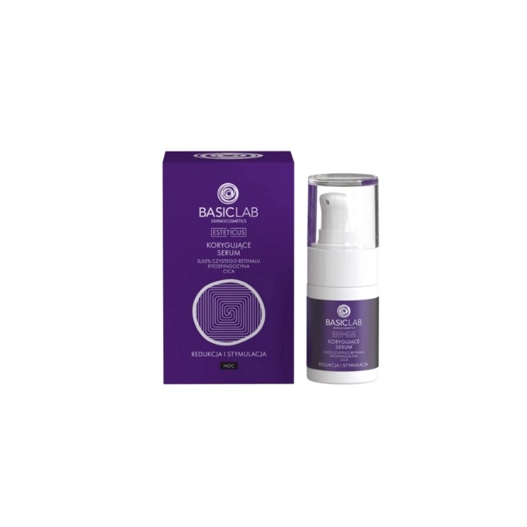 BasicLab Esteticus Corrective Serum met Retinal 0,05% voor Nacht 15 ml