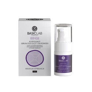 Sérum correcteur yeux et paupières BasicLab Esteticus avec rétinal 0,0 3% pour la nuit 15 ml