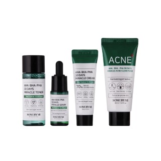 Some By Mi AHA - BHA - PHA 30 Days Miracle AC SOS Kit Cosmetics set for acne-prone skin