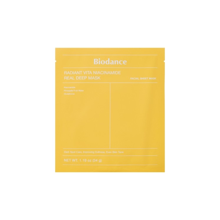 Biodance Radiant Vita Niacinamide Verlichtend Gezichtsmasker 1 stuk 34 g