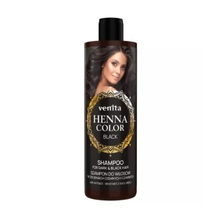 Shampooing Venita Henna Color Black pour cheveux foncés et noirs 300 ml