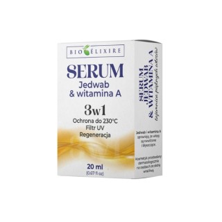 Sérum capillaire BioElixire Soie et Vitamine A Protection UV et Régénération 20 ml