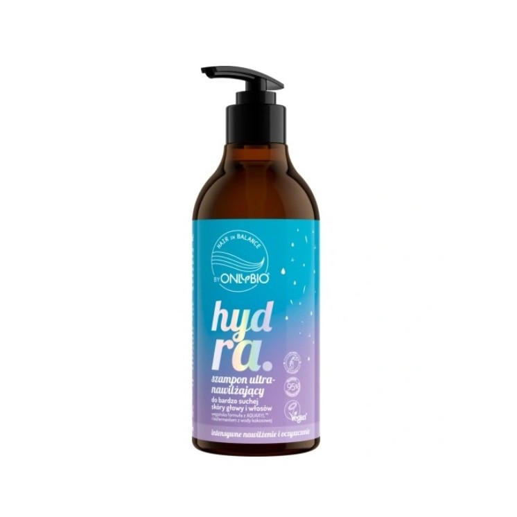 OnlyBio Hair in Balance Hydra Ultra-Feuchtigkeitsshampoo für sehr trockene Kopfhaut und Haare 400 ml
