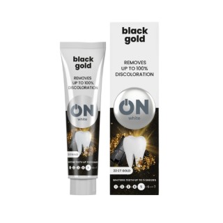 ON WHITE BLACK GOLD Whitening Zahnpasta mit Aktivkohle 75 ml