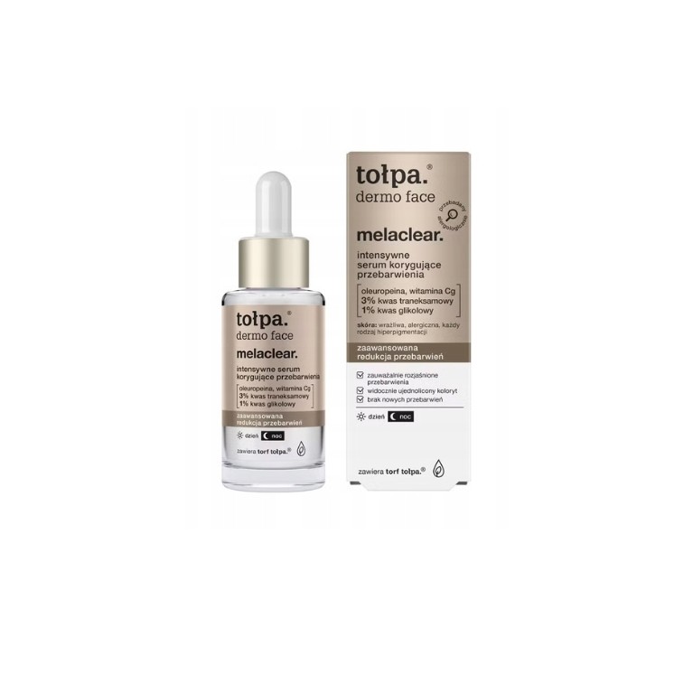 Tołpa Dermo Face Melaclear Intensive Serum Correcting Discolorations for Day and Night 30 ml