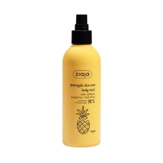 Brume corporelle Ziaja Ananas à la caféine en spray 200 ml