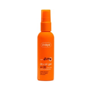 Gel d'huile bronzante sèche Ziaja Sun résistant à l'eau et au sable SPF20 protection UVA + UVB moyenne 90 ml