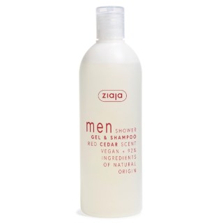 Gel douche et shampoing Ziaja Yego Cèdre rouge 400 ml