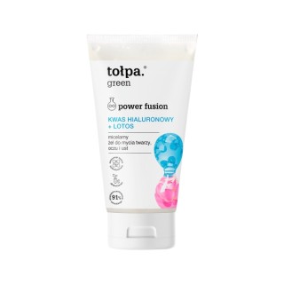 Tołpa Green Power Fusion Gesichts-, Augen- und Lippenreinigungsgel Hyaluronsäure + Lotus 150 ml