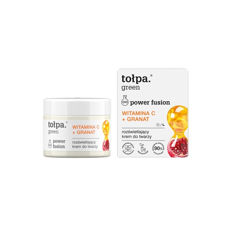 Tołpa Green Power Fusion intensywnie rozświetlający Krem do twarzy Witamina C + Granat 50 ml