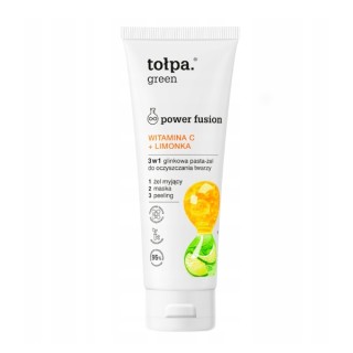 Tołpa Green Power Fusion 3in1 Clay Facial Cleansing Gel Paste Vitamin C + Lime 125 ml