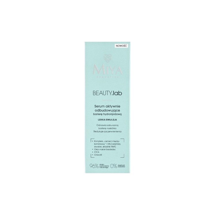 Miya Cosmetics BEAUTY .lab Serum zum aktiven Wiederaufbau der Hydrolipidbarriere Leichte Emulsion 30 ml